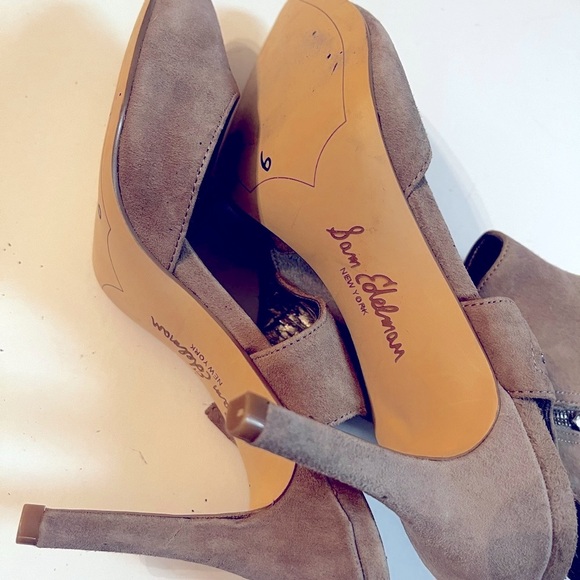 Sam Edelman Zaida Sz 7 pump featuring ankle cuff with silver-tone outer zipper - Picture 5 of 7